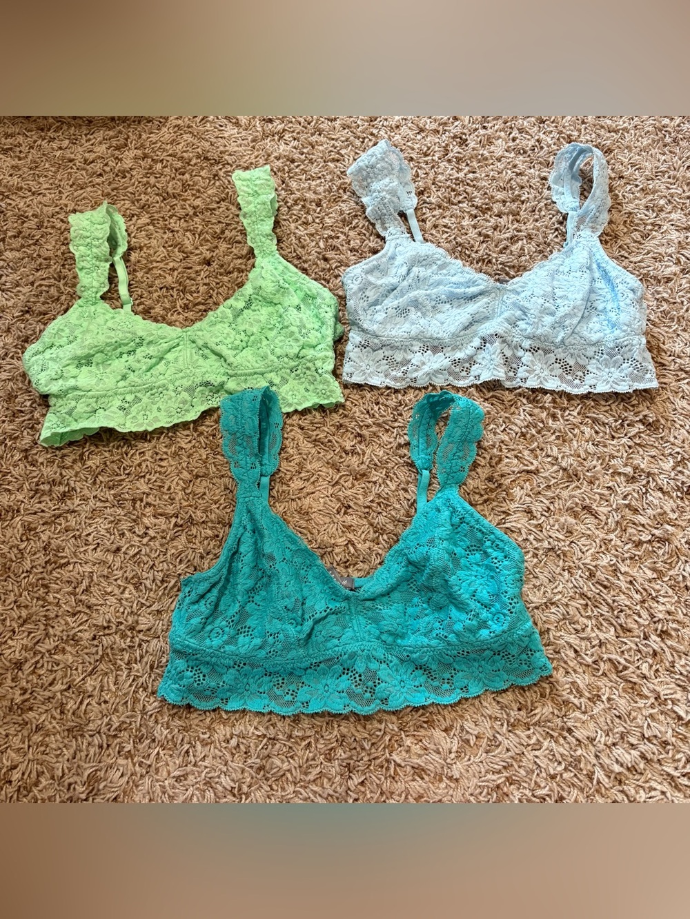 Aerie Lace Bralettes Women’s size Medium Set of 3